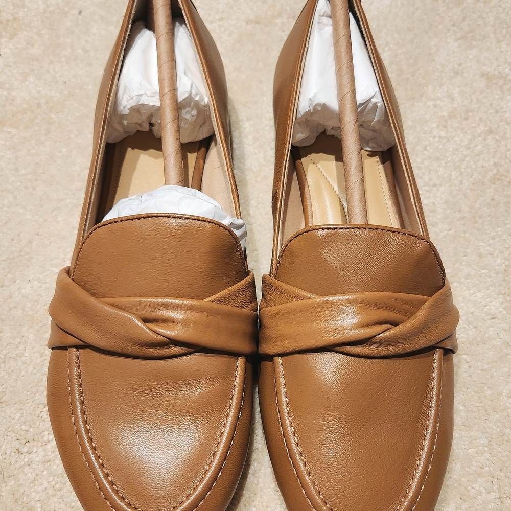 Talbots Ryan Twist Havana Tan Leather Loafers 9.5M NWT - Picture 7 of 8